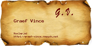 Graef Vince névjegykártya